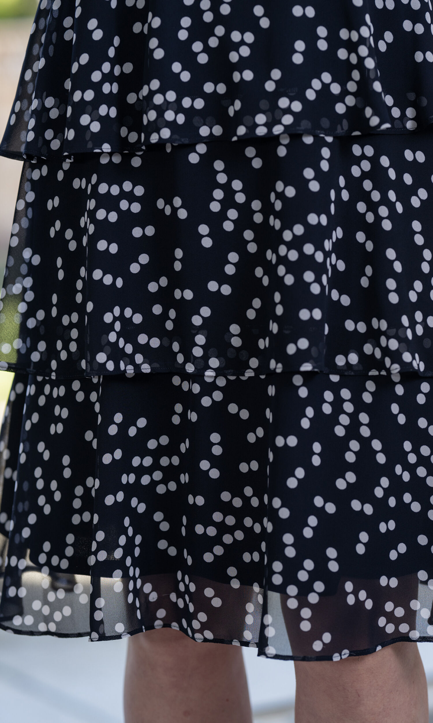 Tiered Polka Dot Dress Image 3
