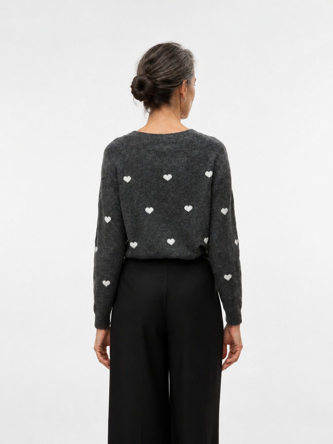 Lightweight Heart Print Sweater