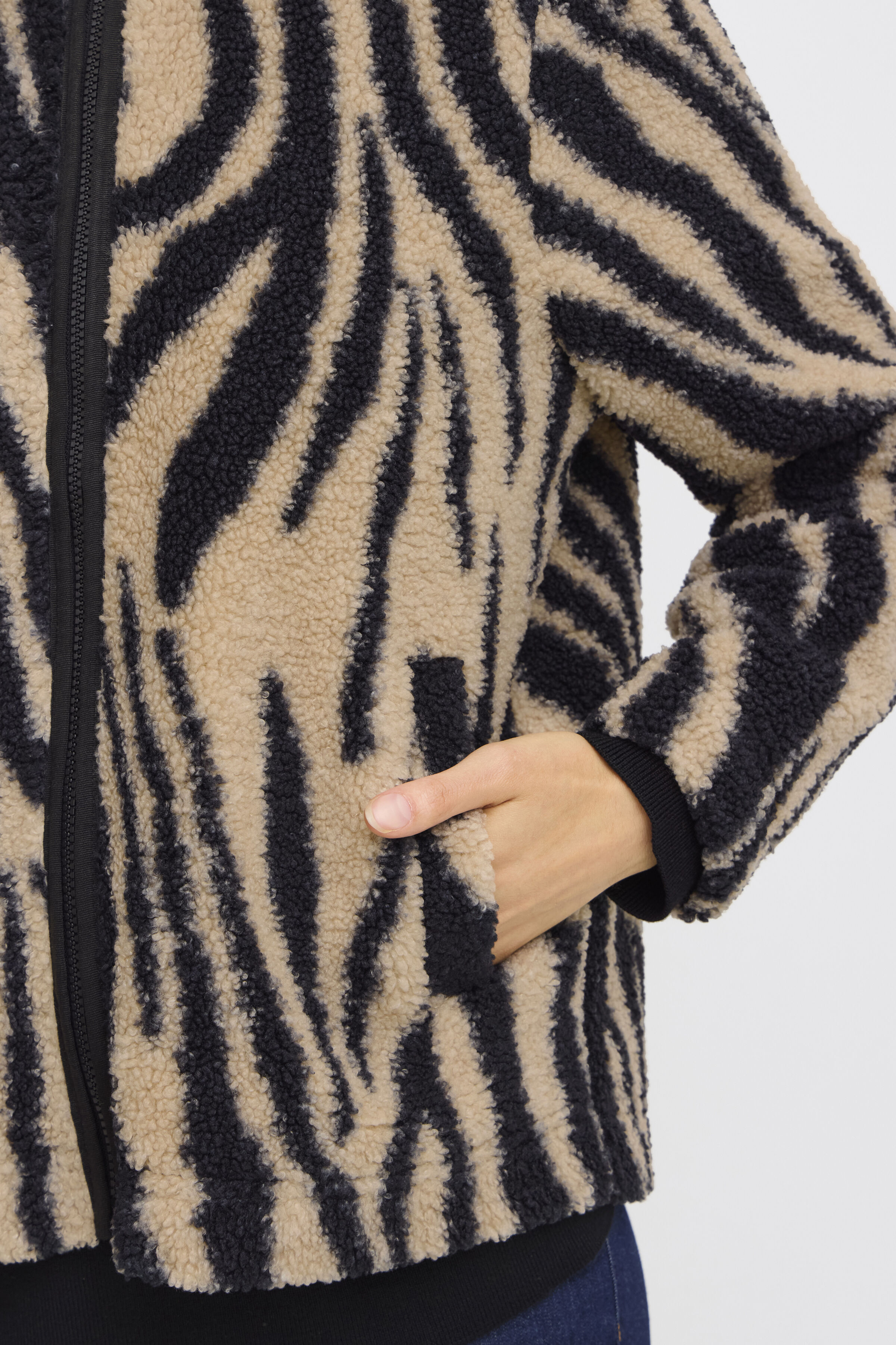 Animal Print Fleece Cardigan Image 3