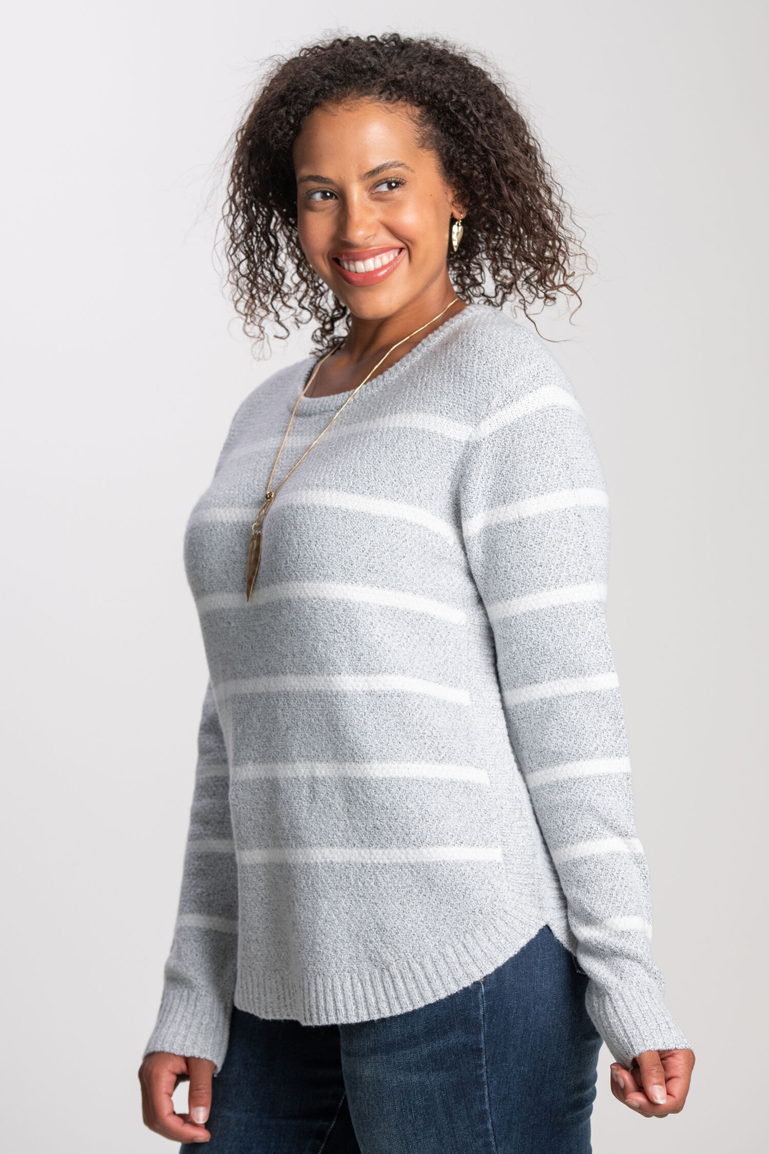 In Motion Striped Knit Sweater Image 4