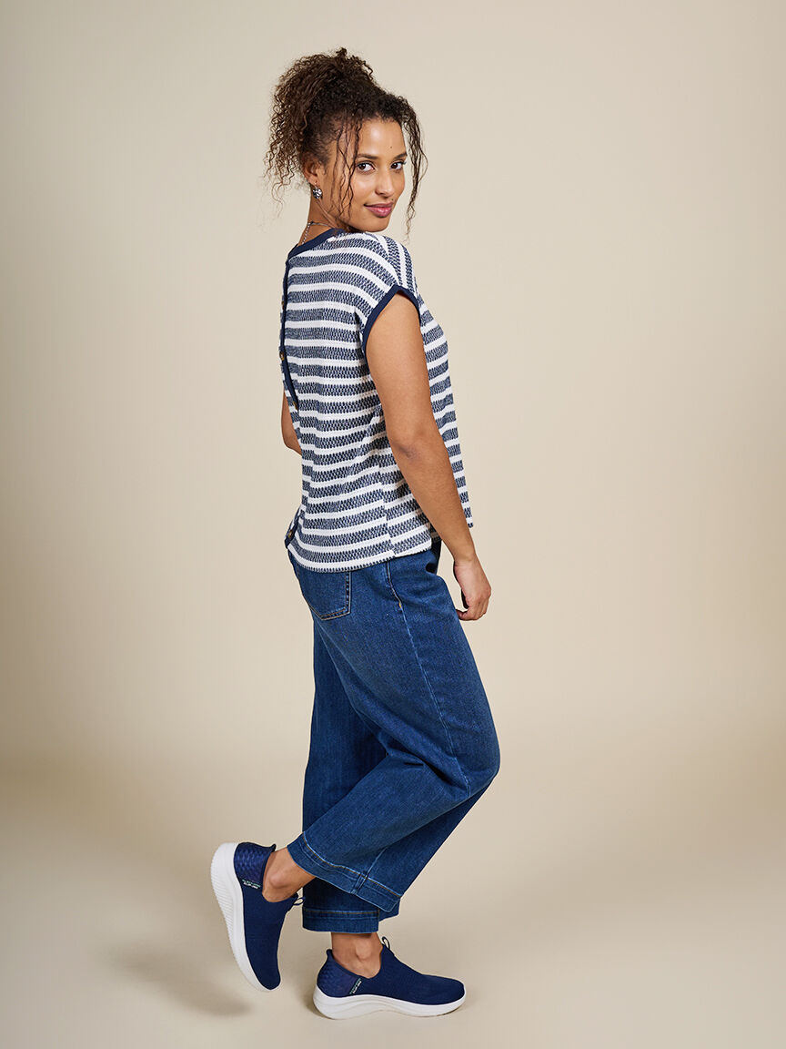 Honeycomb Short Sleeve Top  Image 3