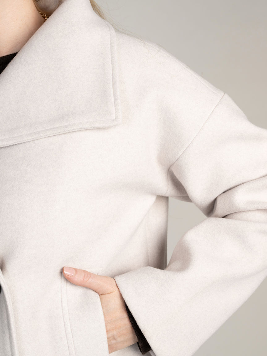Sleek Funnel Neck Coat