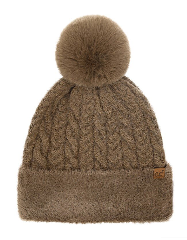 Fuzzy Toque with Pom Pom