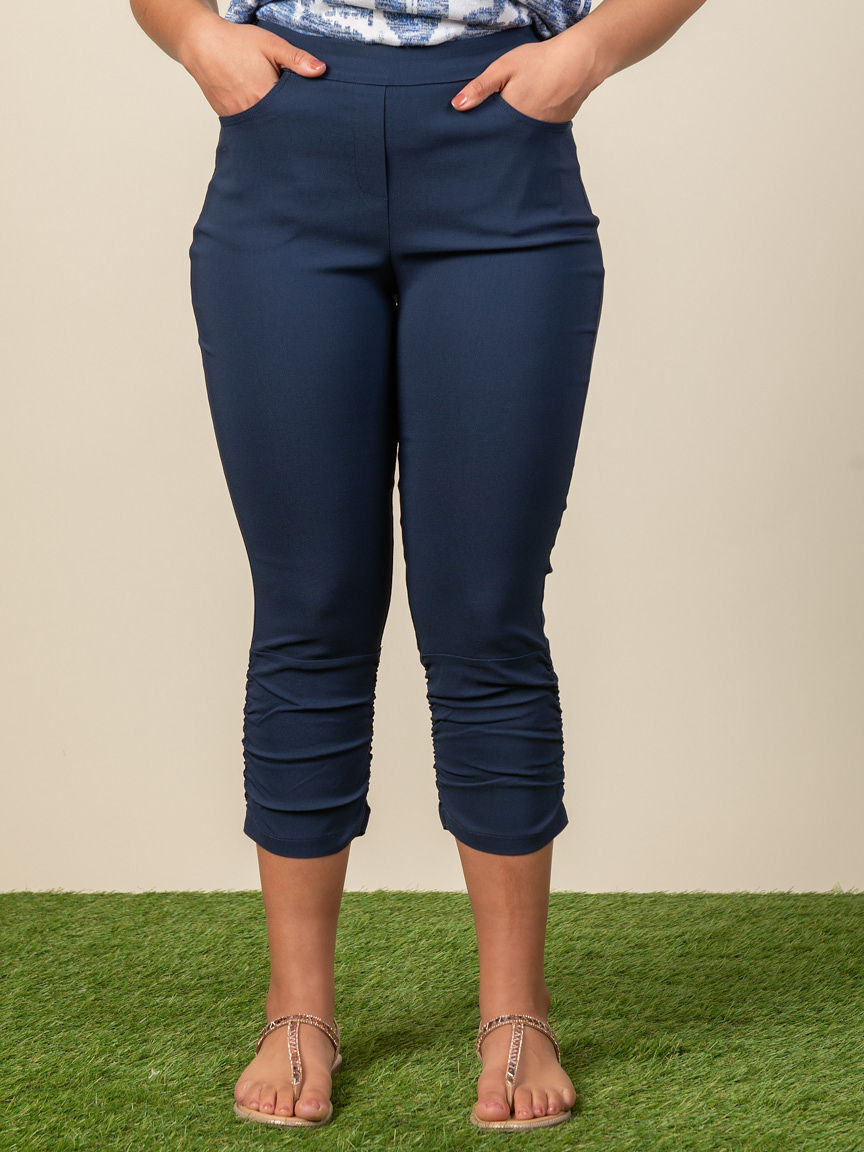 Pull on Capri with Ruching Image 1