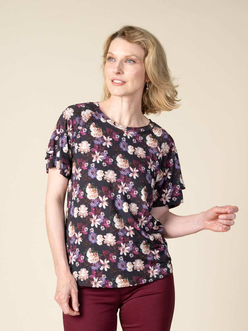 Short Sleeve Floral Top