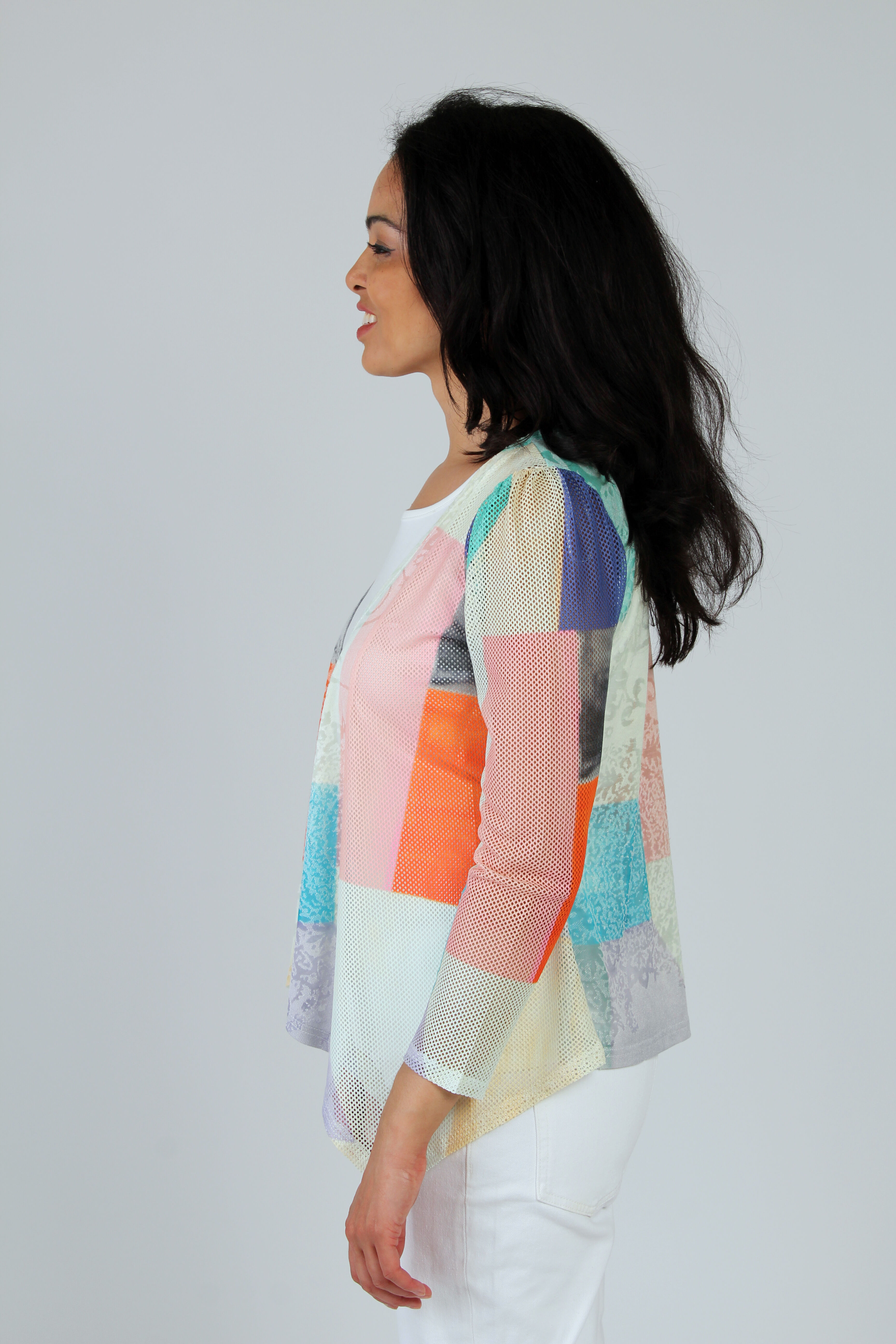Mesh Burnout Cardigan Image 3
