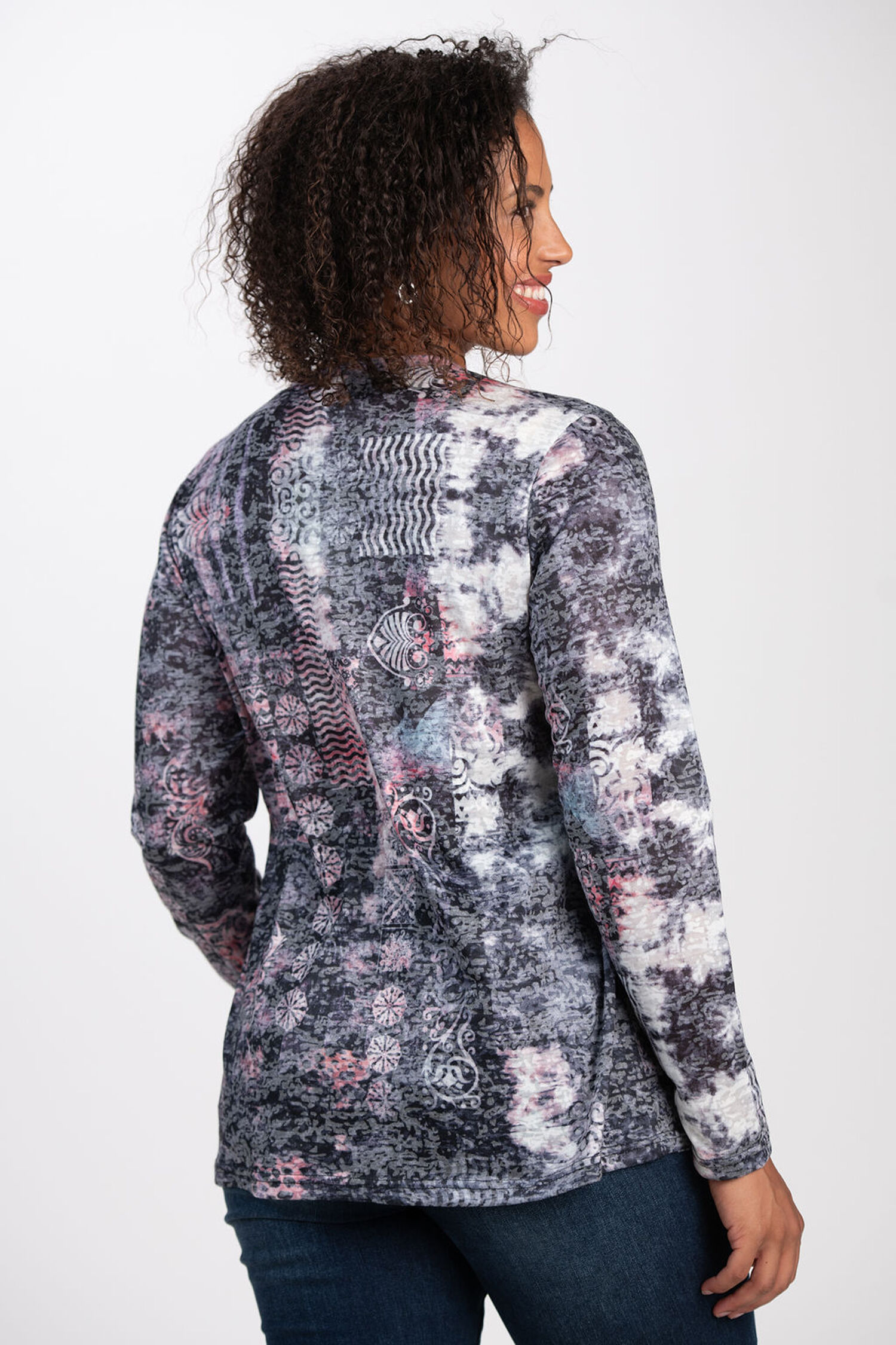 Long Sleeve Burnout Top  Image 2