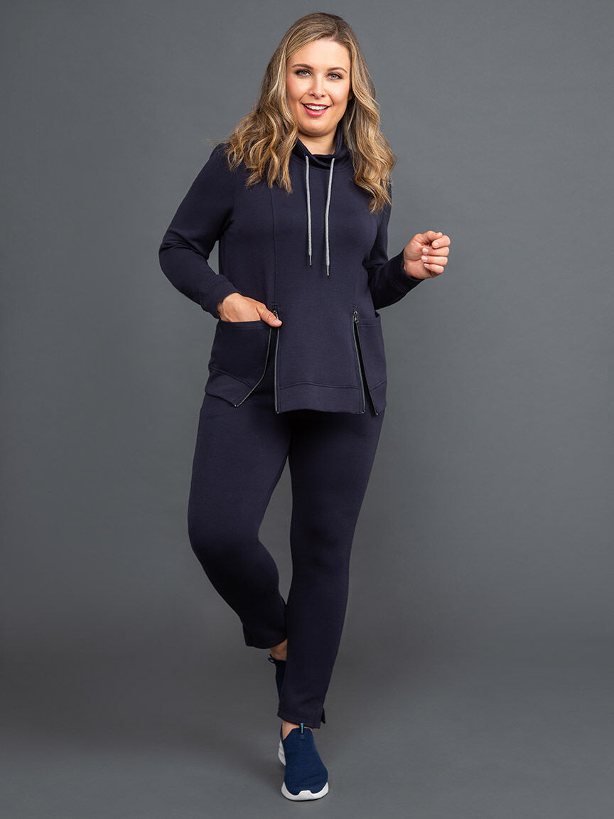 Funnel Neck Top w/ Pockets Image 1