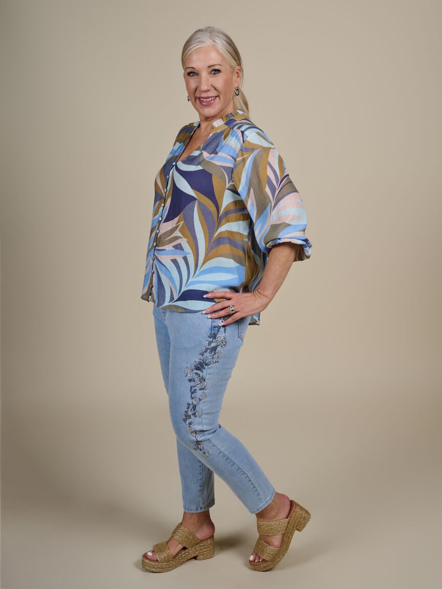 Jeans with Hotfix Embellishment  Image 3