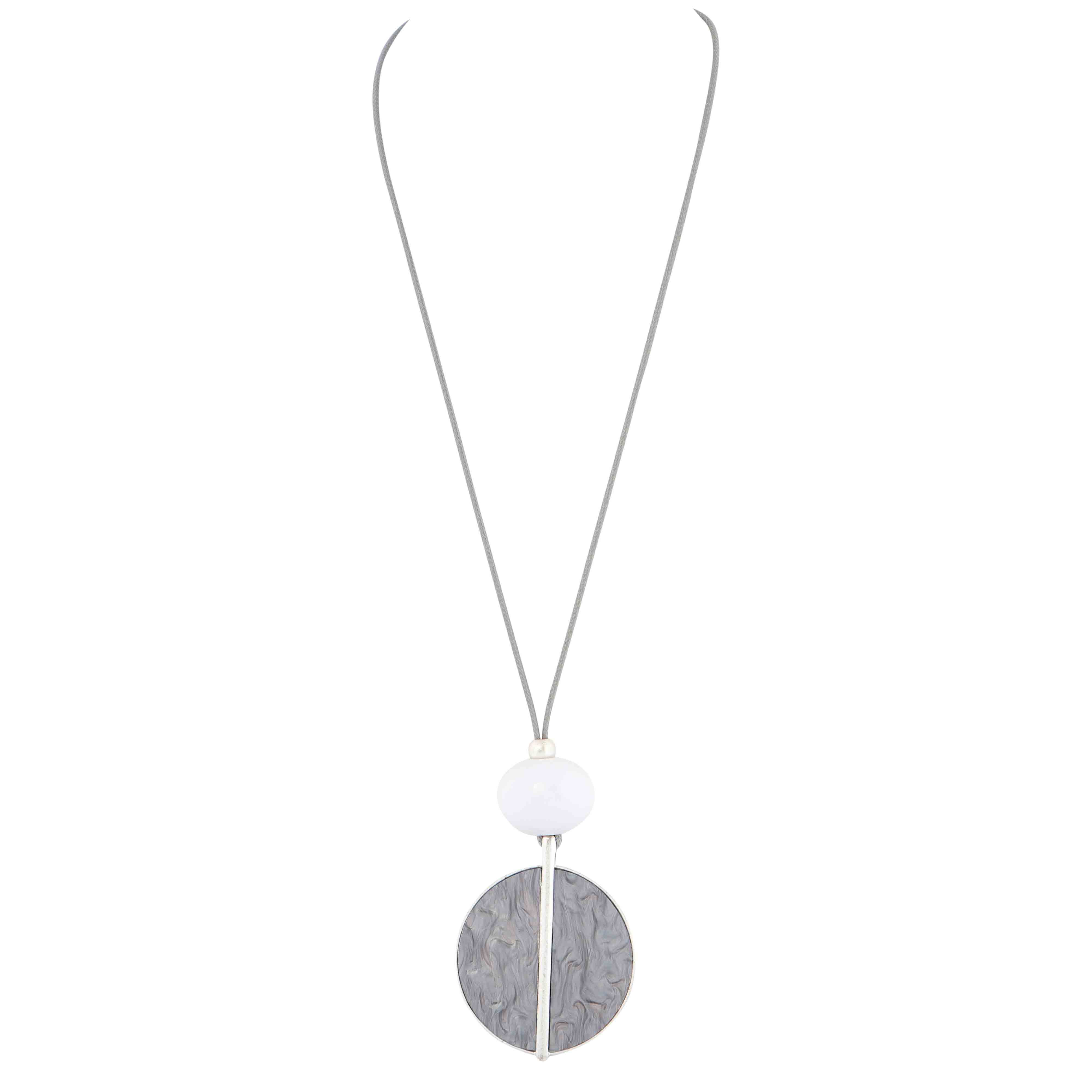 Split Circle Long Necklace