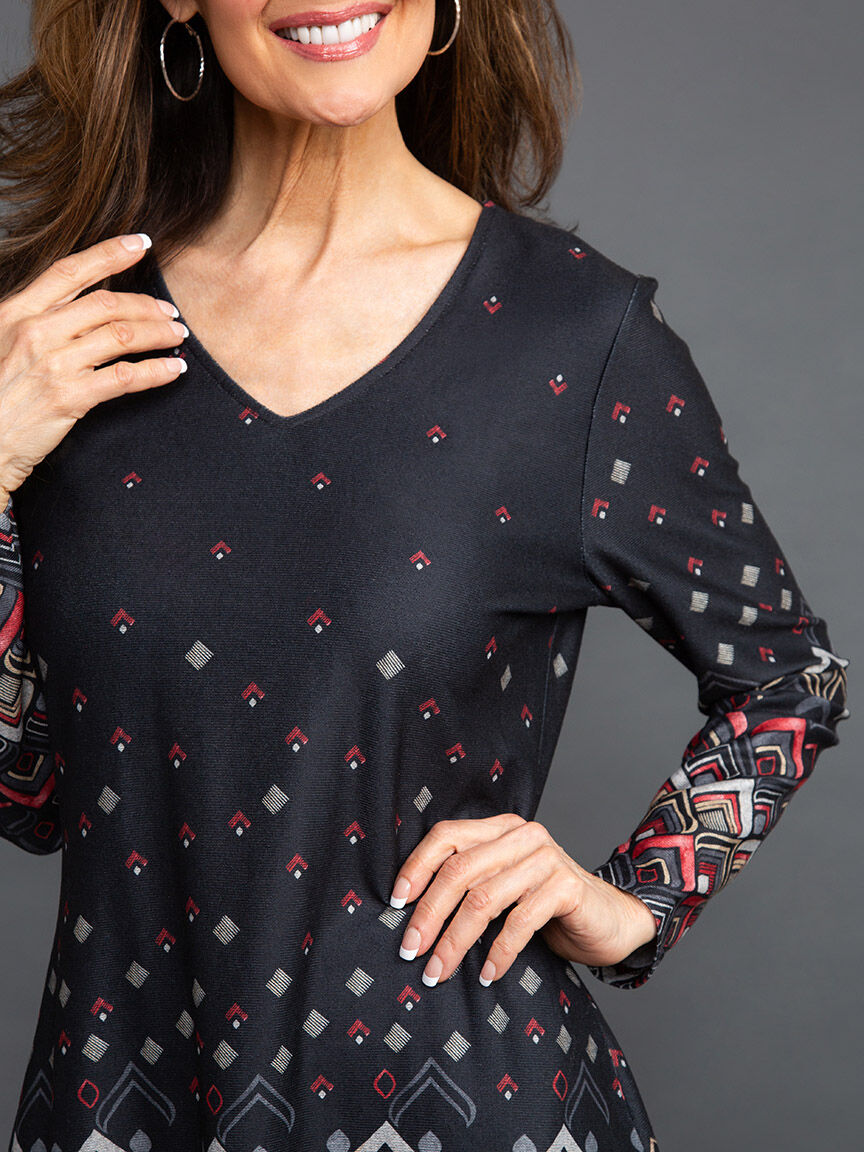 Fit and Flare Long Sleeve Dress Image 5