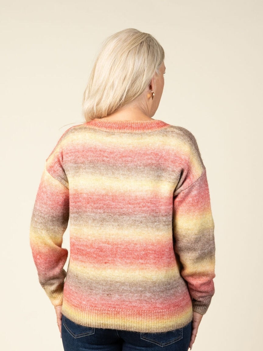 Long Sleeve Knit V-Neck Sweater 