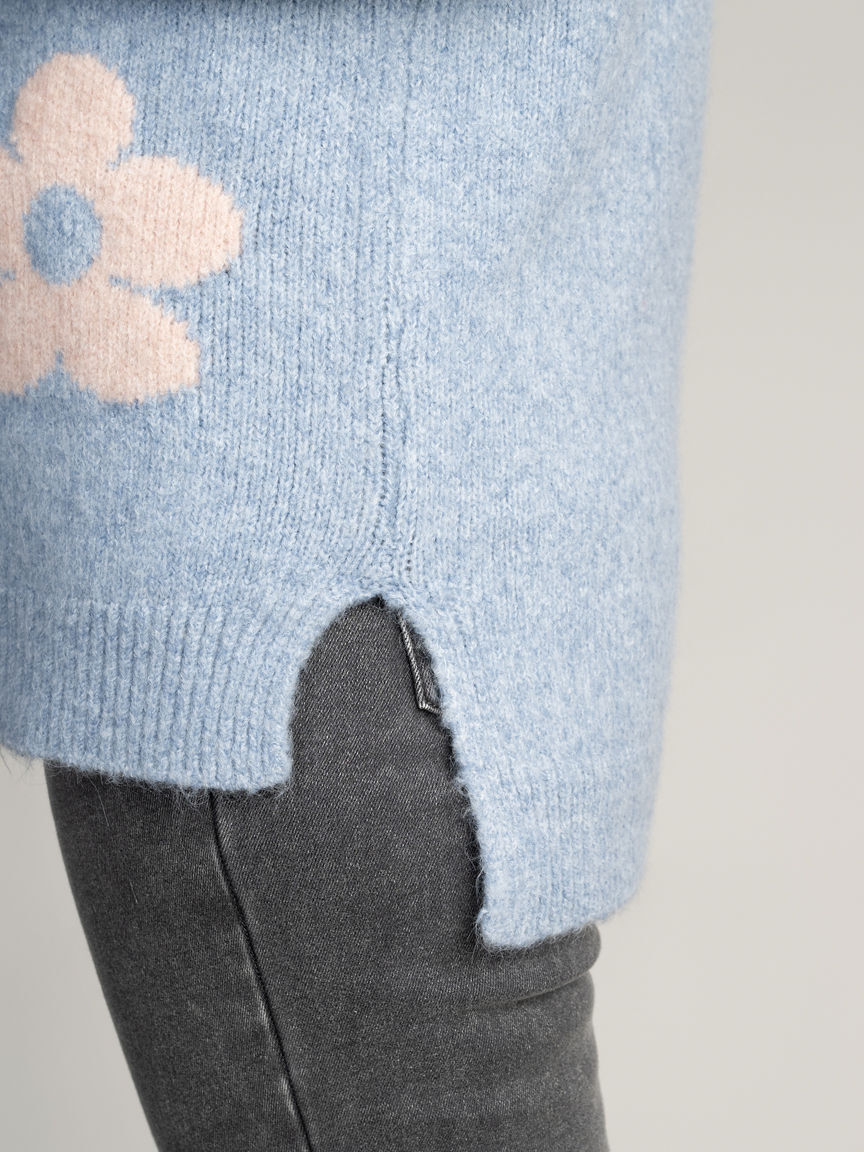 Daisy Intarsia Knit Sweater
