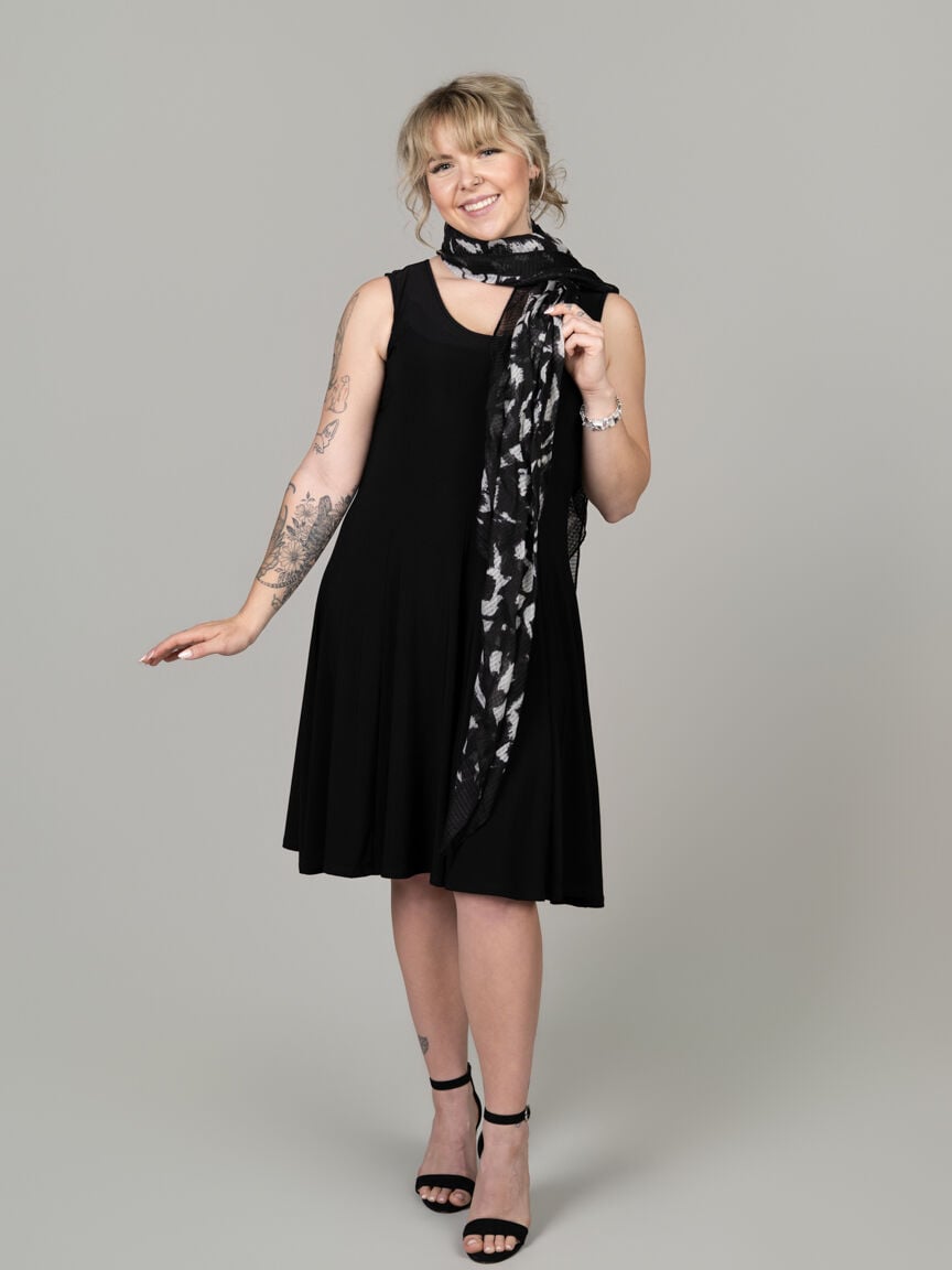 Lightweight Sheer Scarf with Smooth Hem