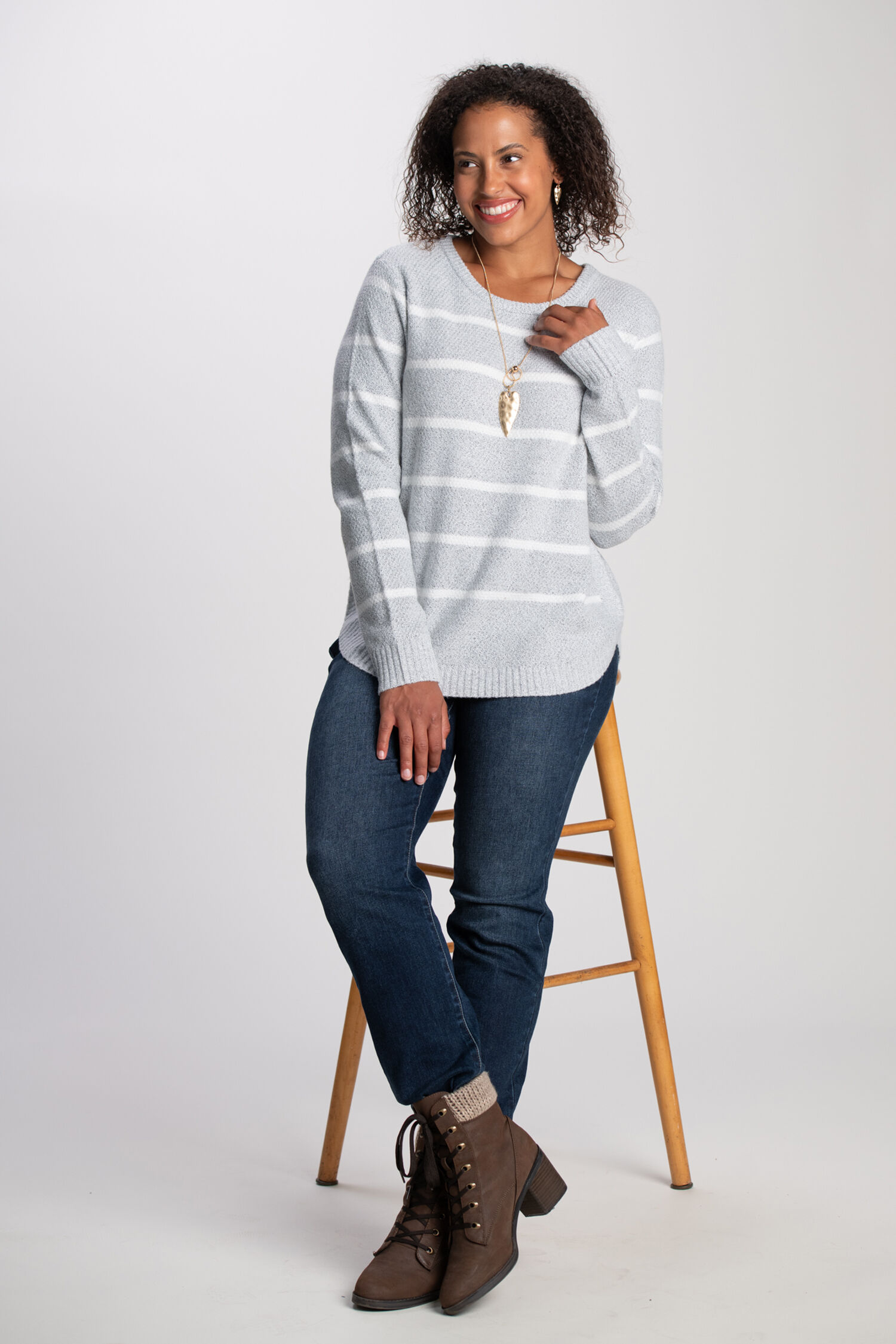 In Motion Striped Knit Sweater Image 3