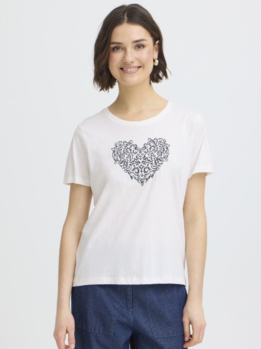 Embroidered Heart T-Shirt