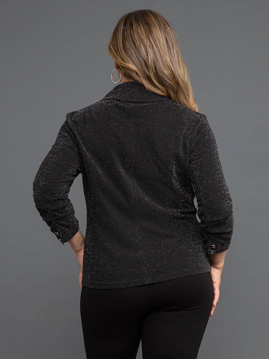 Sparkly &frac34; Sleeve Blazer Image 4