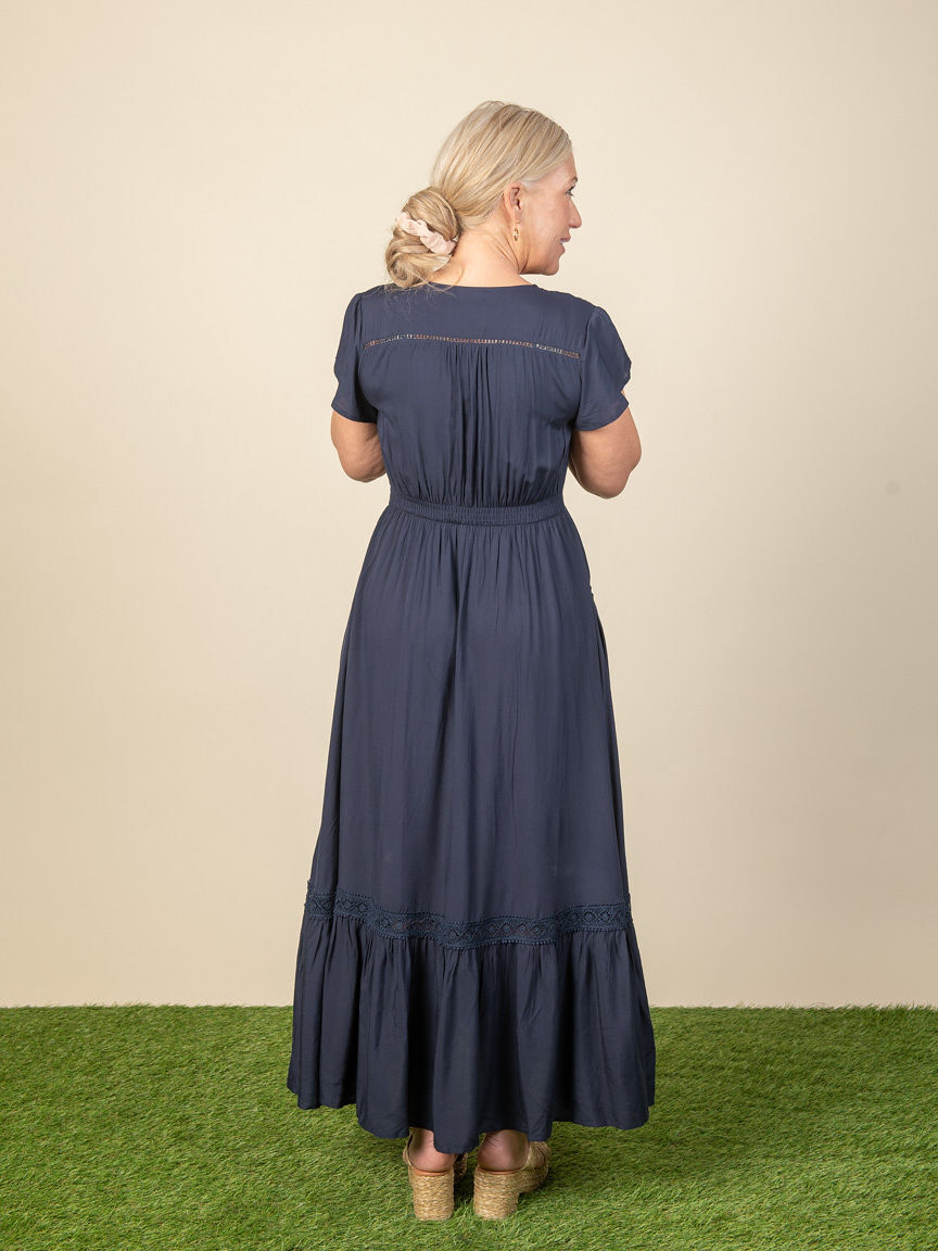 Short Sleeve Maxi Dress with Pockets Image 2