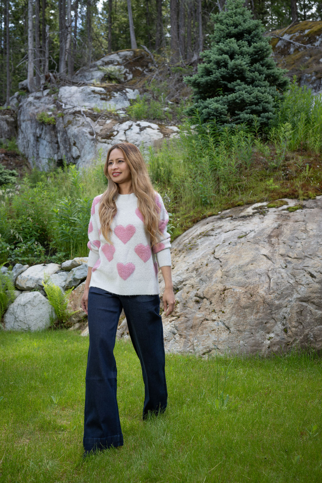 Pink Hearts Autumn Sweater Image 5