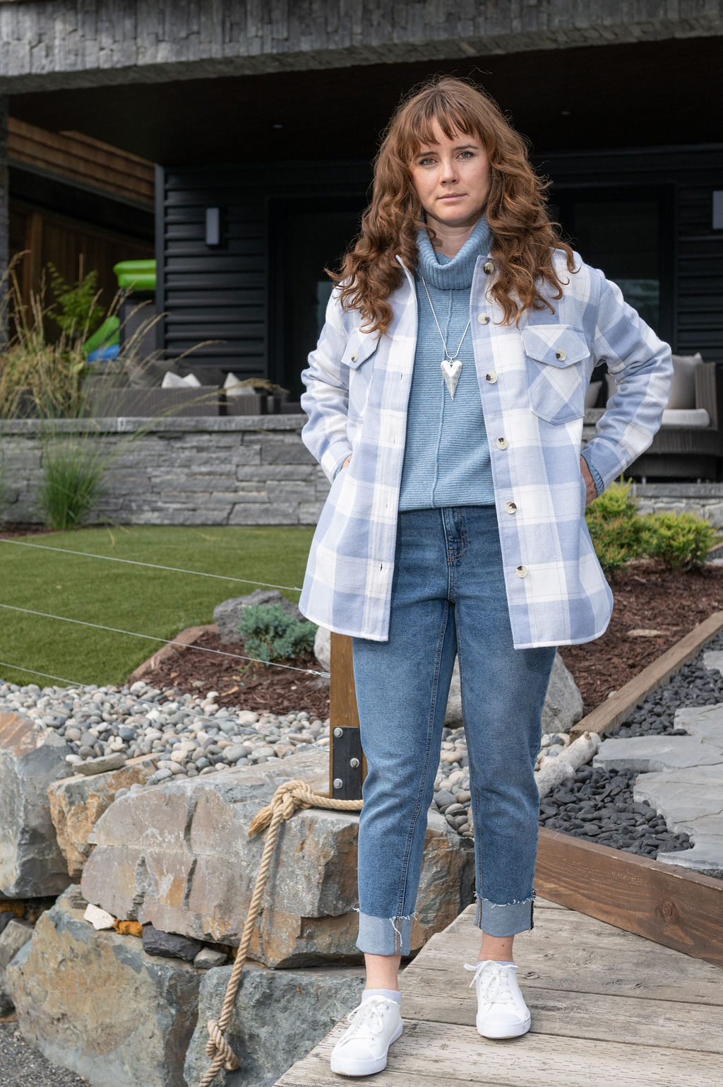 Plaid Shirt-Tail Shacket  Image 2