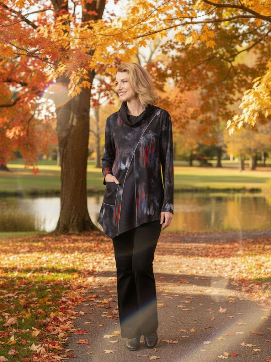 Long Sleeve Mock Neck Tunic