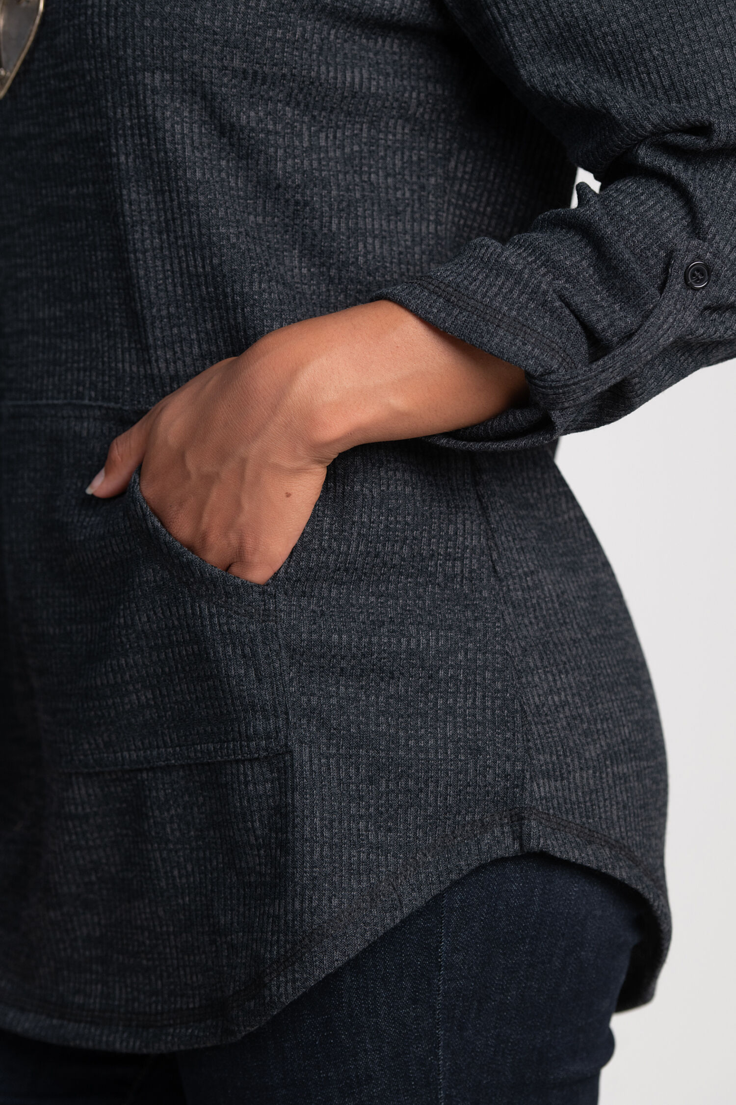 Ribbed Top w/ Kanga Pocket   Image 3