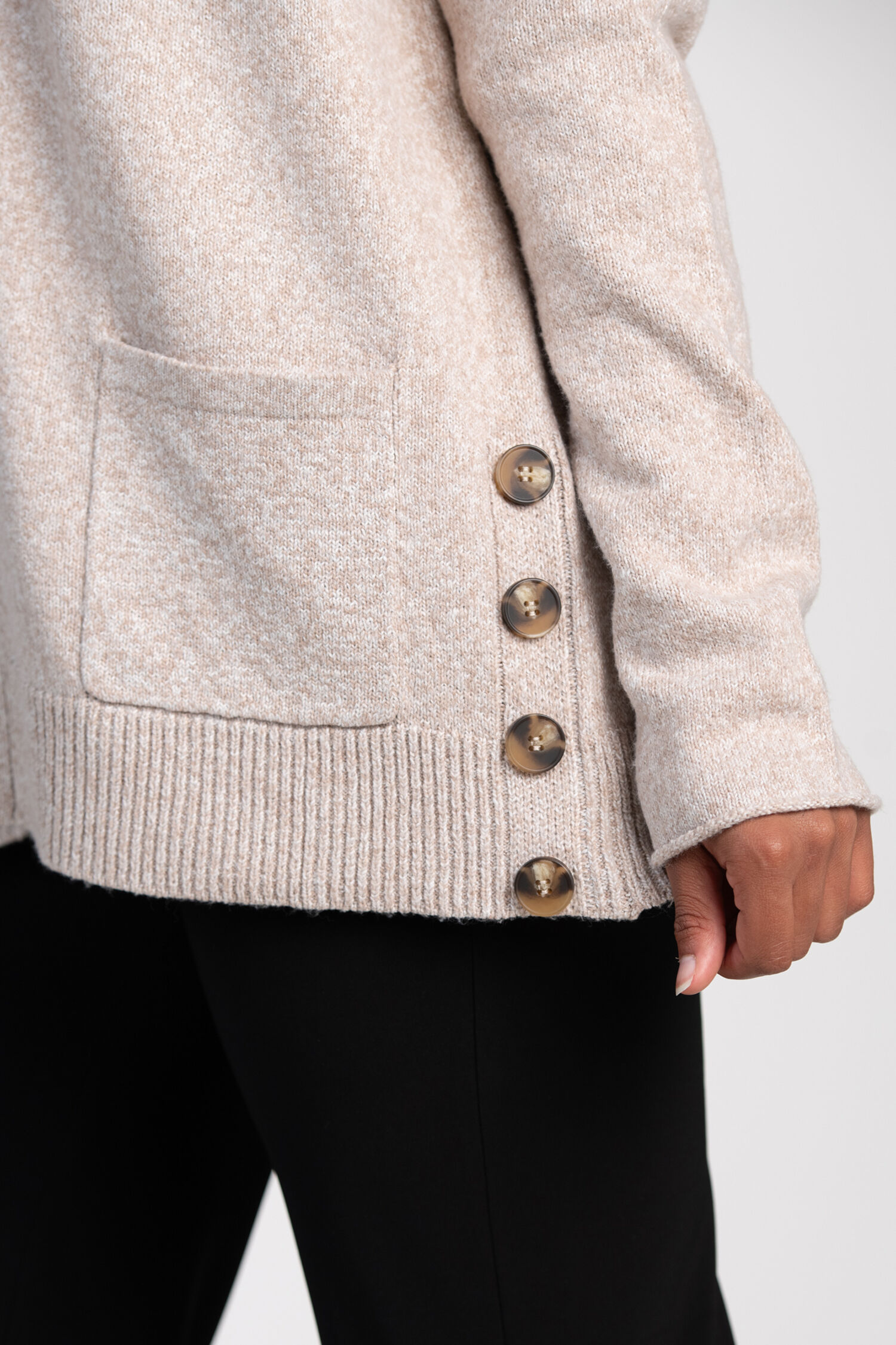 Knit Cardigan w/ Button Detail  Image 4