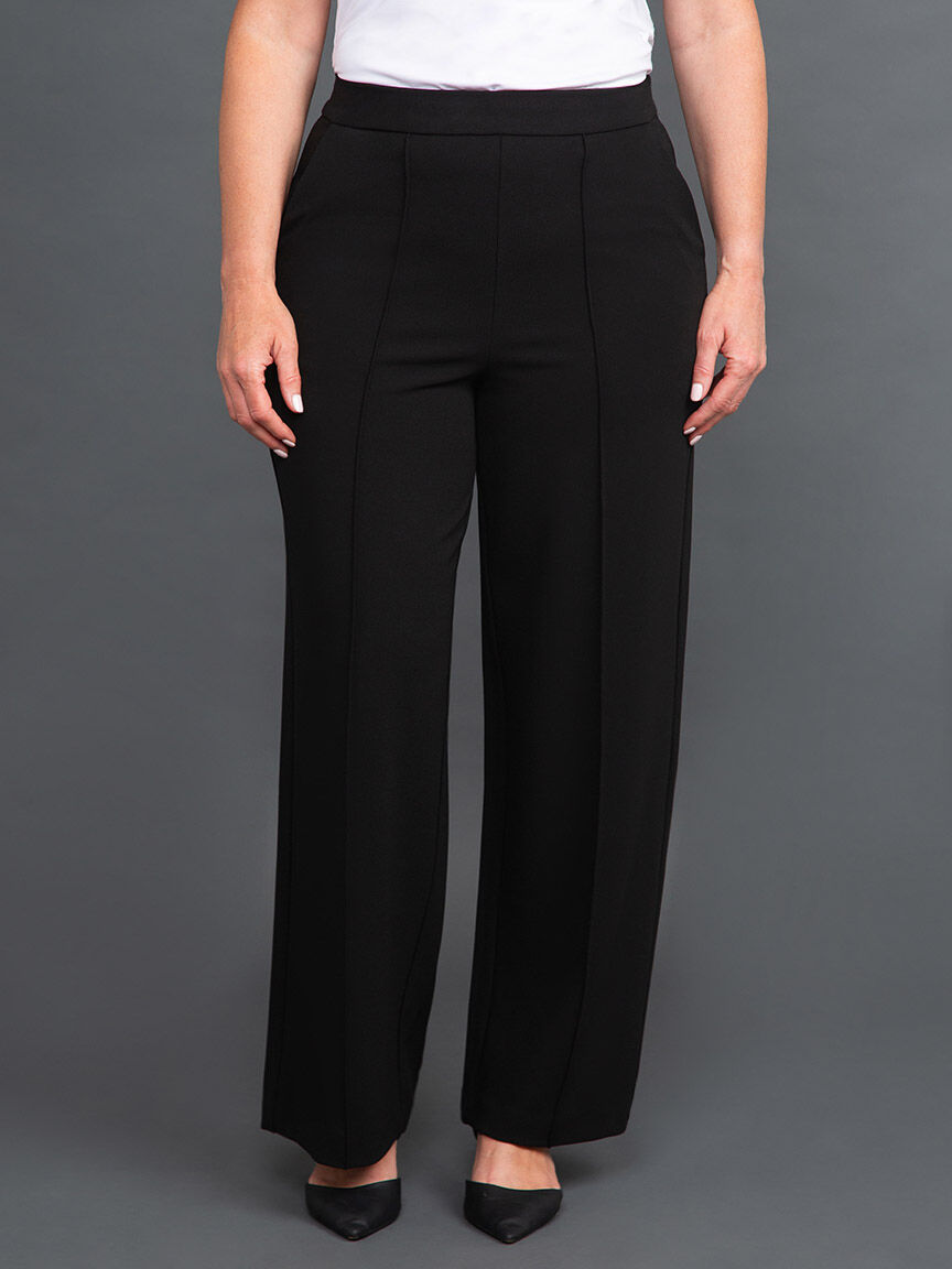 Crepe Knit Wide Leg Pant Image 2