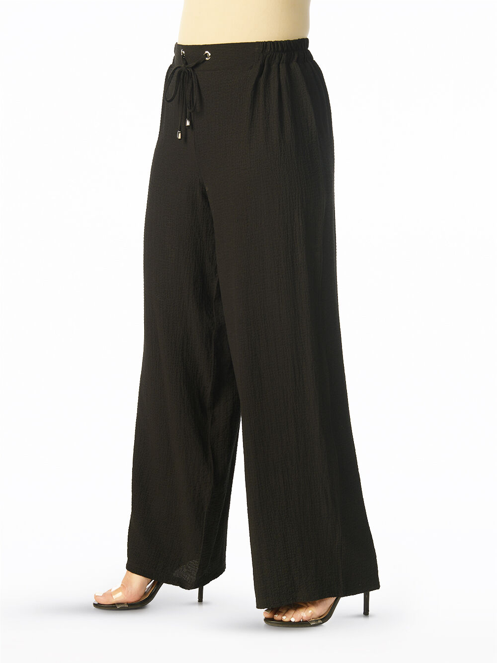 Classic Black Palazzo Pants Image 3