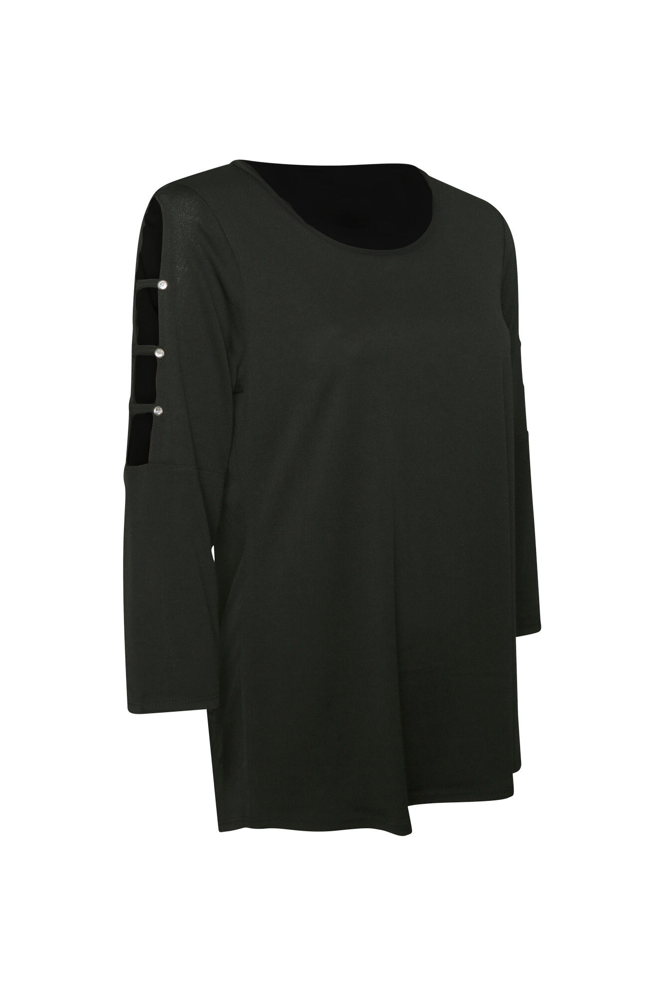 3/4 Lattice Sleeve Top Image 2