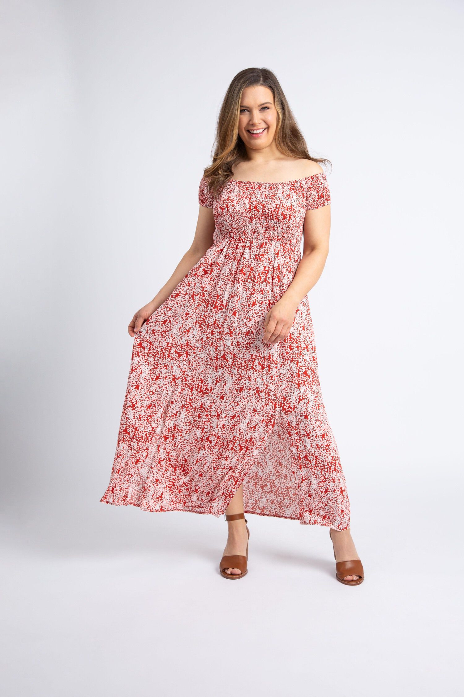 Smocked Bodice Maxi Dress Image 1