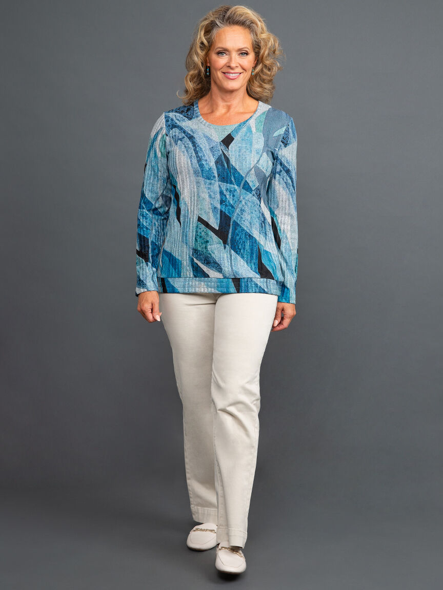 Long Sleeve Ribbed Knit Top