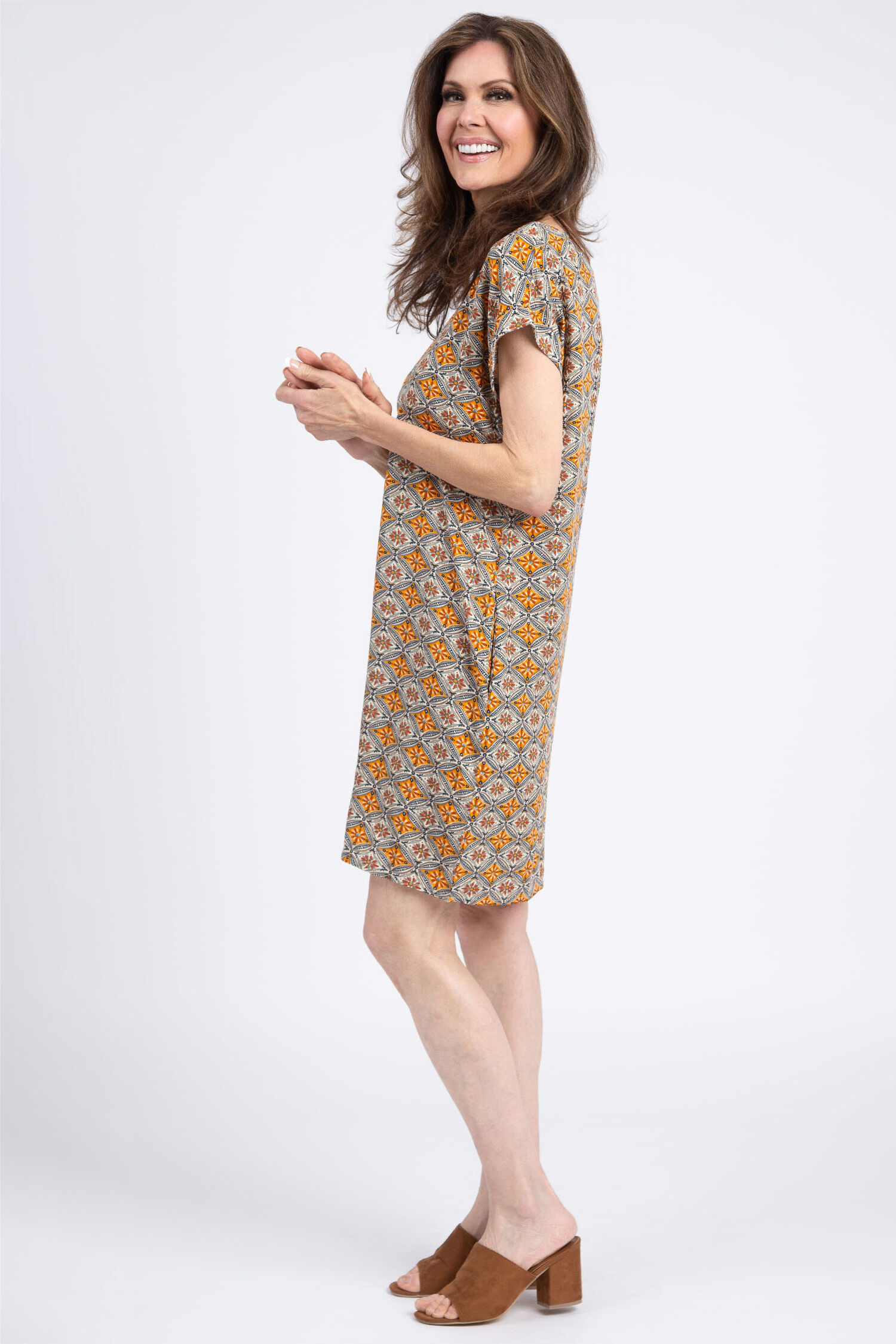 Medallion Print Shift Dress Image 2