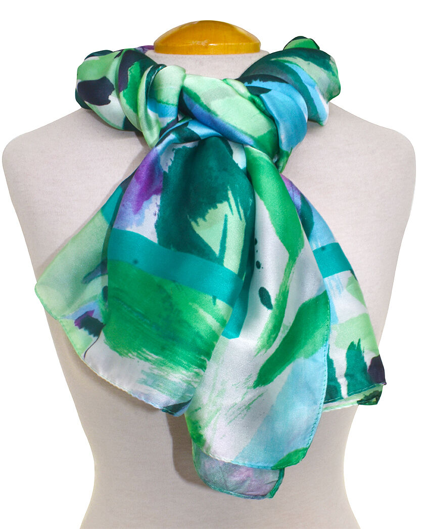Lightweight Abstract Print Scarf