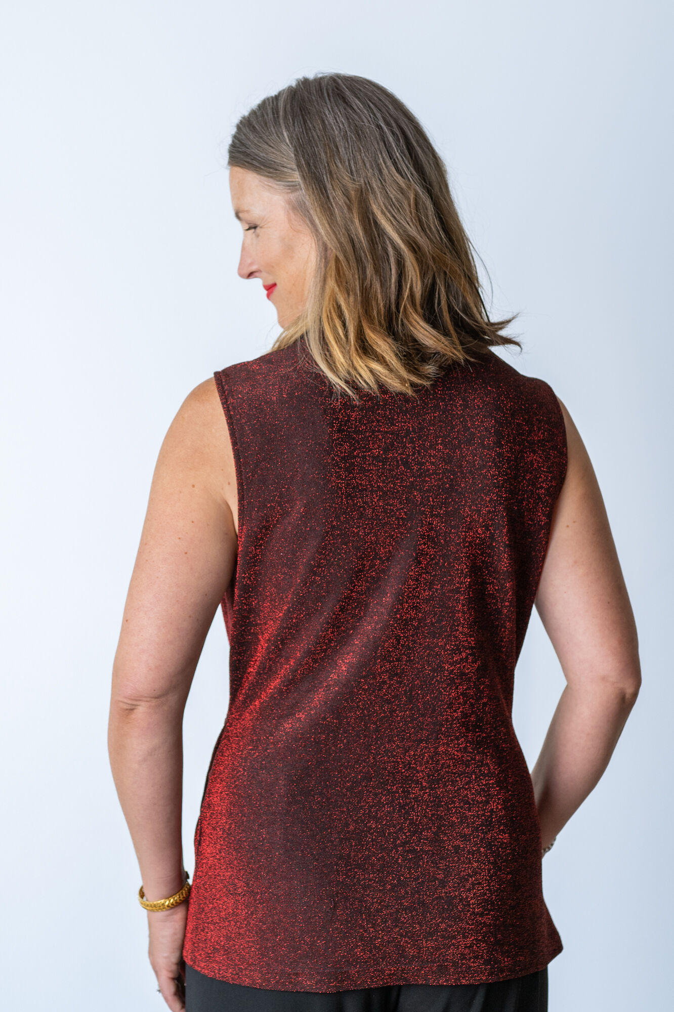 Sparkly Red Glittery Top Image 2