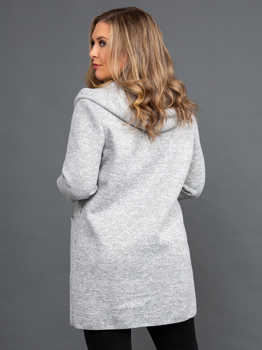 Hooded Zip-Up Coatigan Image 3