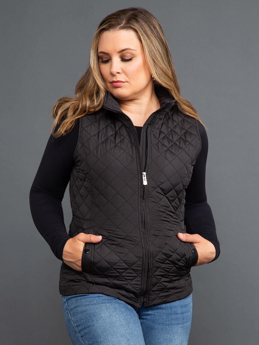 Quilted Zip-Up Vest Image 2