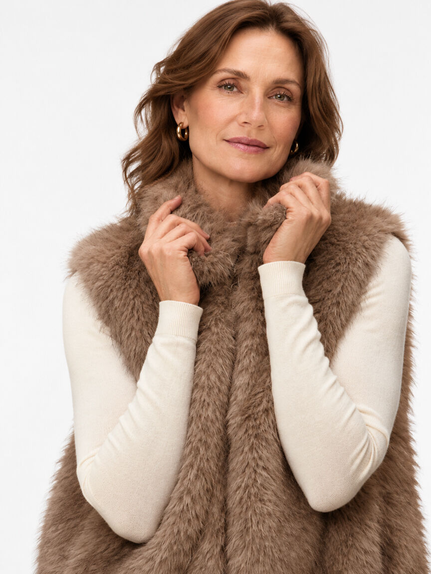 Zip Front Fur Vest