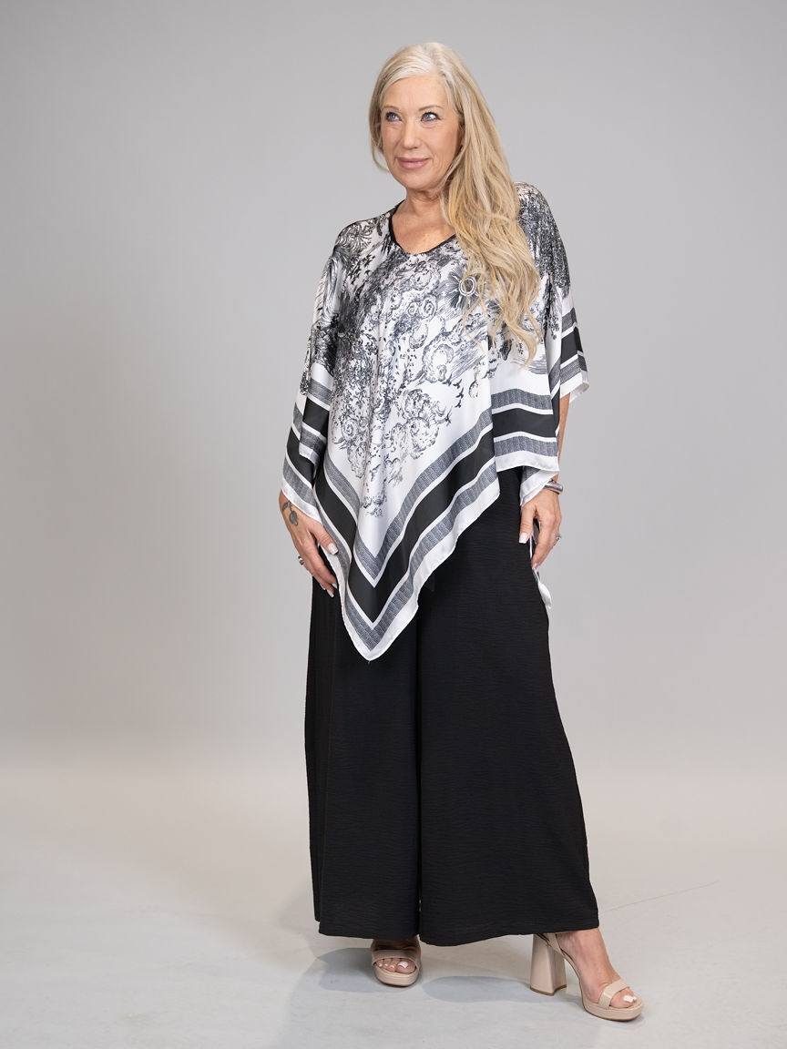 Artful Elegance Silky Poncho Image 5