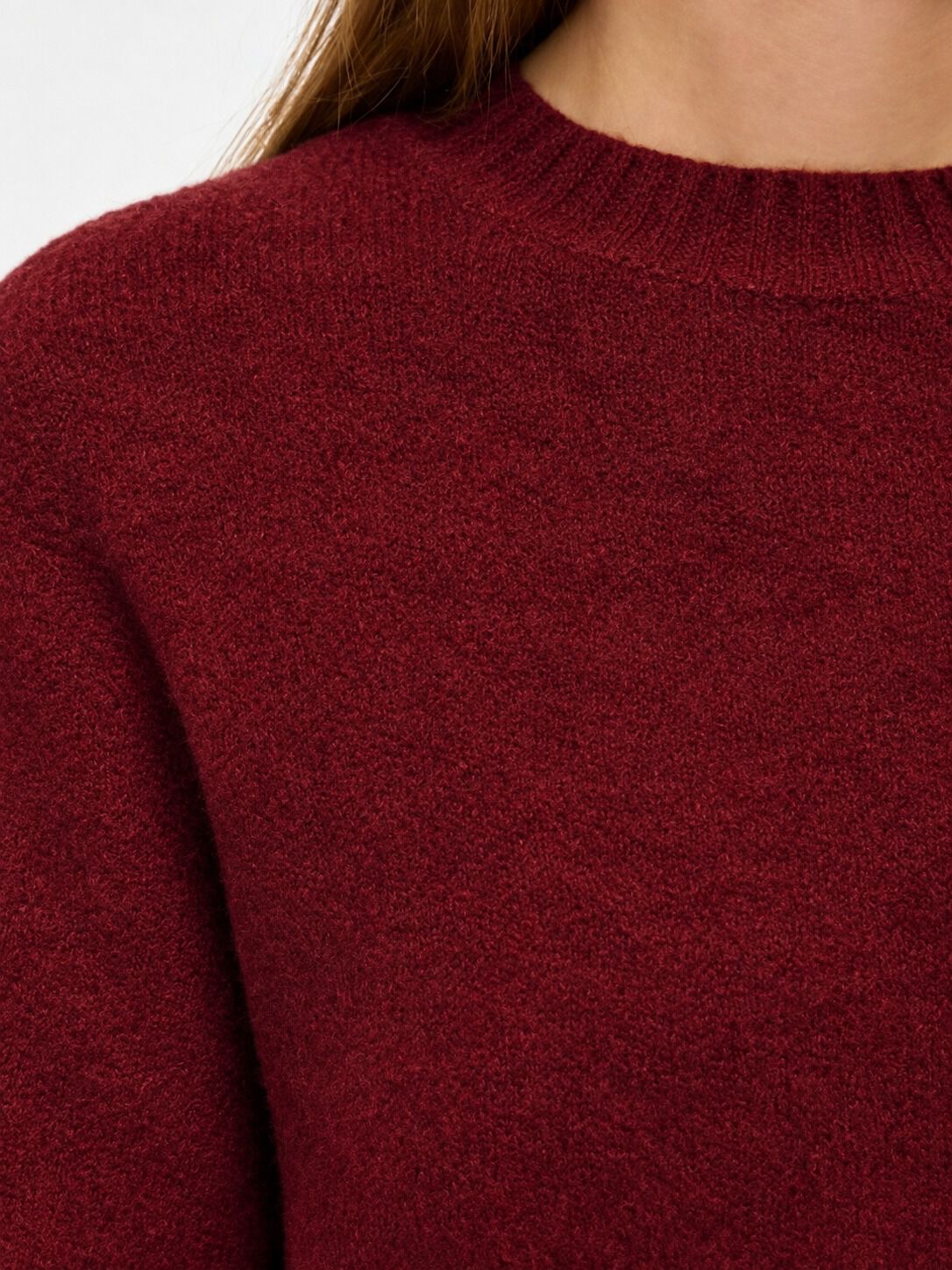 Dropped Shoulder Crew Neck Sweater