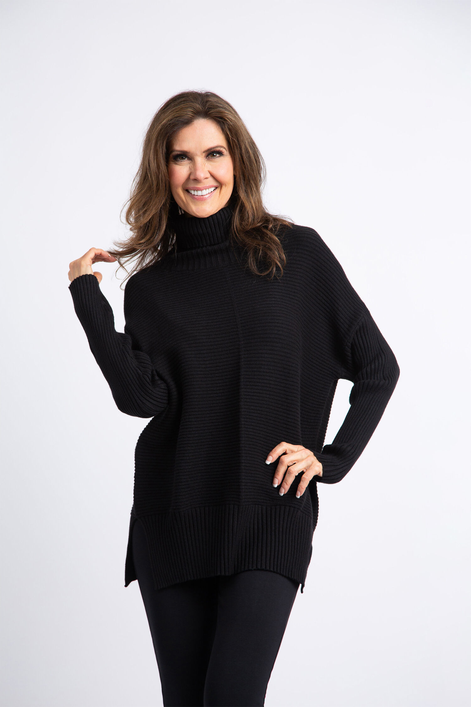 Ribbed Turtleneck Sweater  Image 1