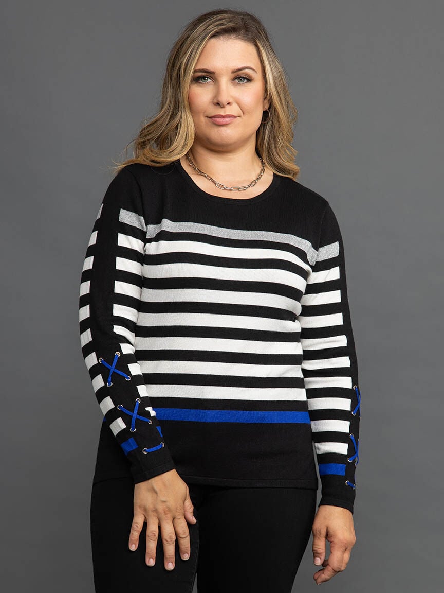 Long Sleeve Striped Top Image 2