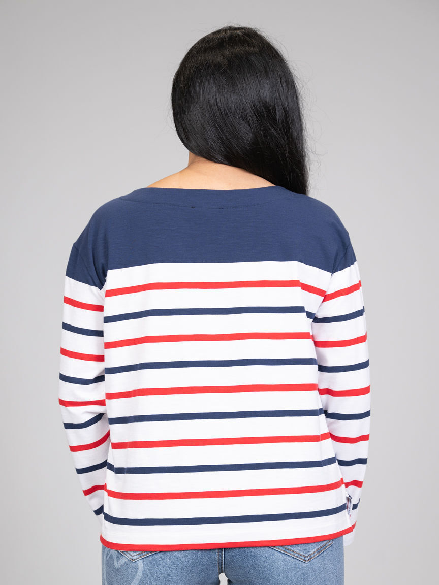 Long Sleeve Boat Neck Top Image 3