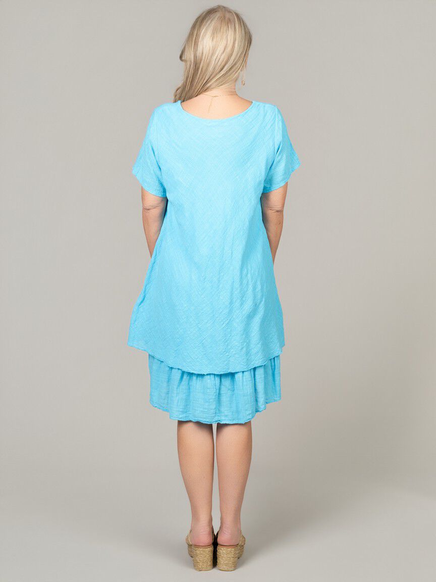 Layered Hem Knee Dress