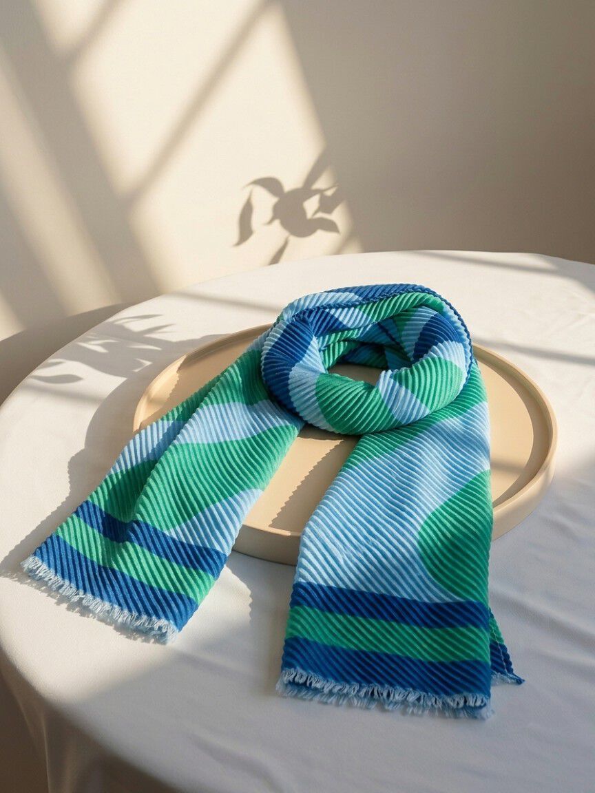 Lightweight Pleat Scarf