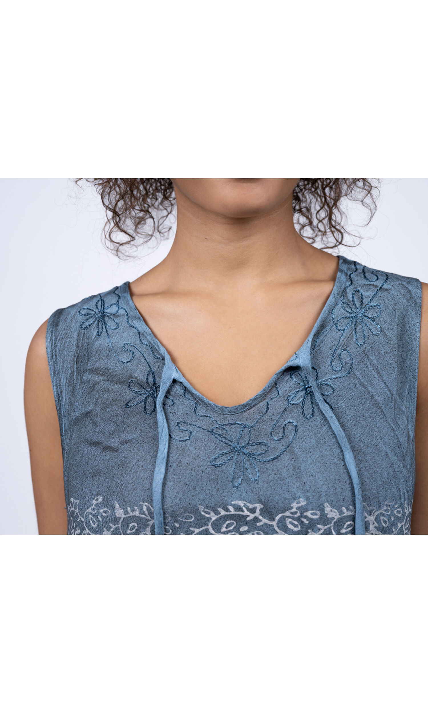 Sleeveless Tie-Dye Umbrella Dress Image 3