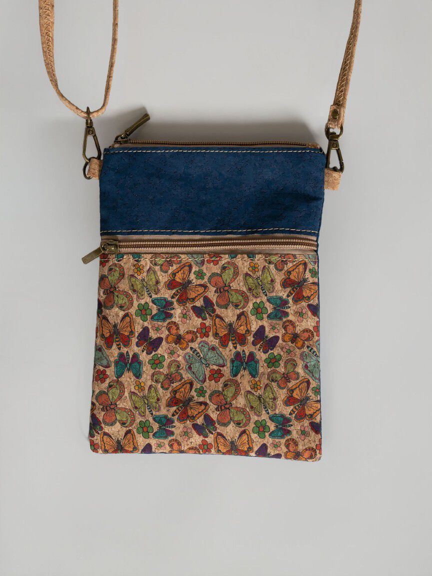 Faux Cork Crossbody Bag