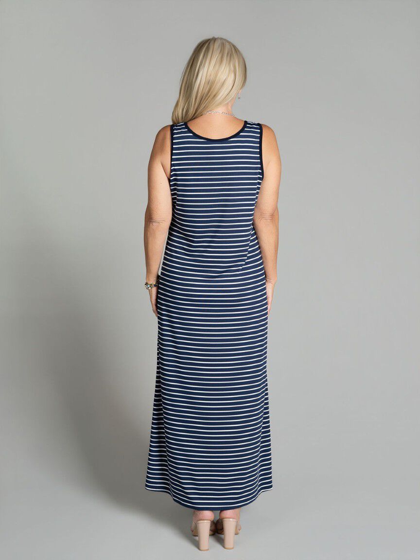 Sleeveless Striped Maxi Dress