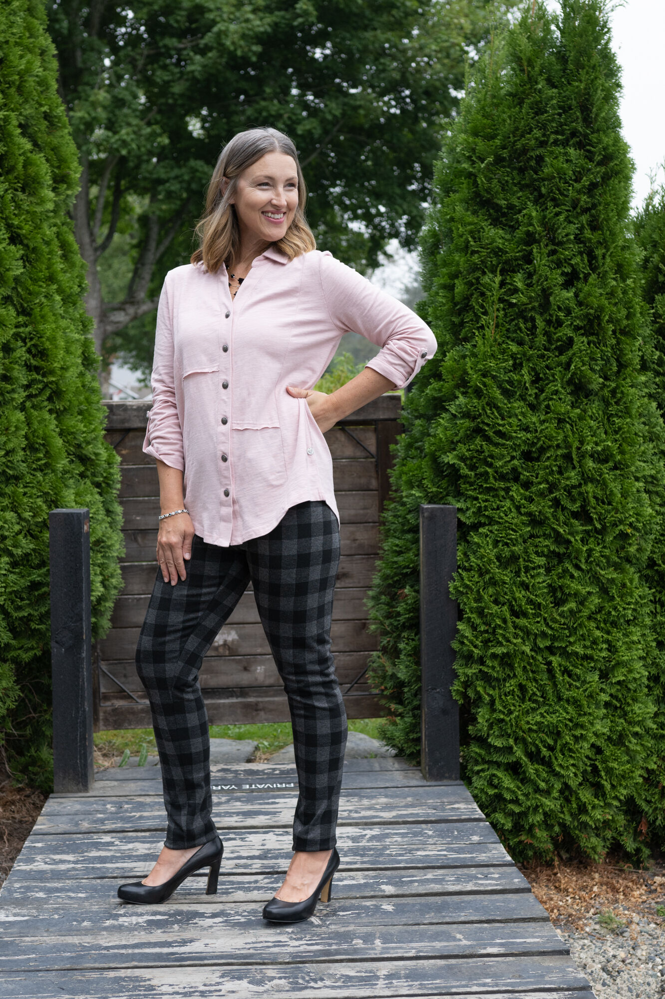 Cotton Button-Up Knit Shirt  Image 3