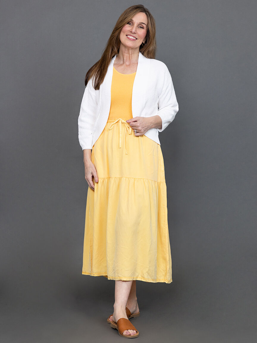 Cotton Curved-Hem Cocoon Cardigan Image 1